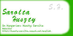 sarolta huszty business card